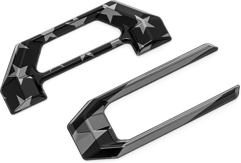 EyeCatcher Pro Series Tailgate Letter Inserts Compatible with 2016-2023 Tacoma (American Flag BLKCHRMBLK) - Image 1